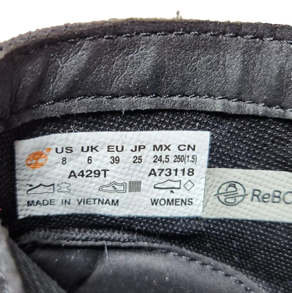 TIMBERLAND Skyla Bay Black Suede Booties Sz 8 Sneaker Boots - Picture 13 of 13